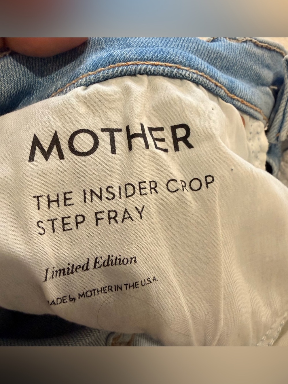 Mother The Insider Crop Step Fray Limited Edition Jeans Size 26 - Picture 13 of 16